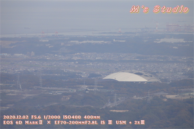 2020.12　霊山寺　紅葉　登山道　登山ルート　大分市内　絶景　第二展望台　ビッグアイ　昭和電工ドーム　大分スポーツ公園総合競技場